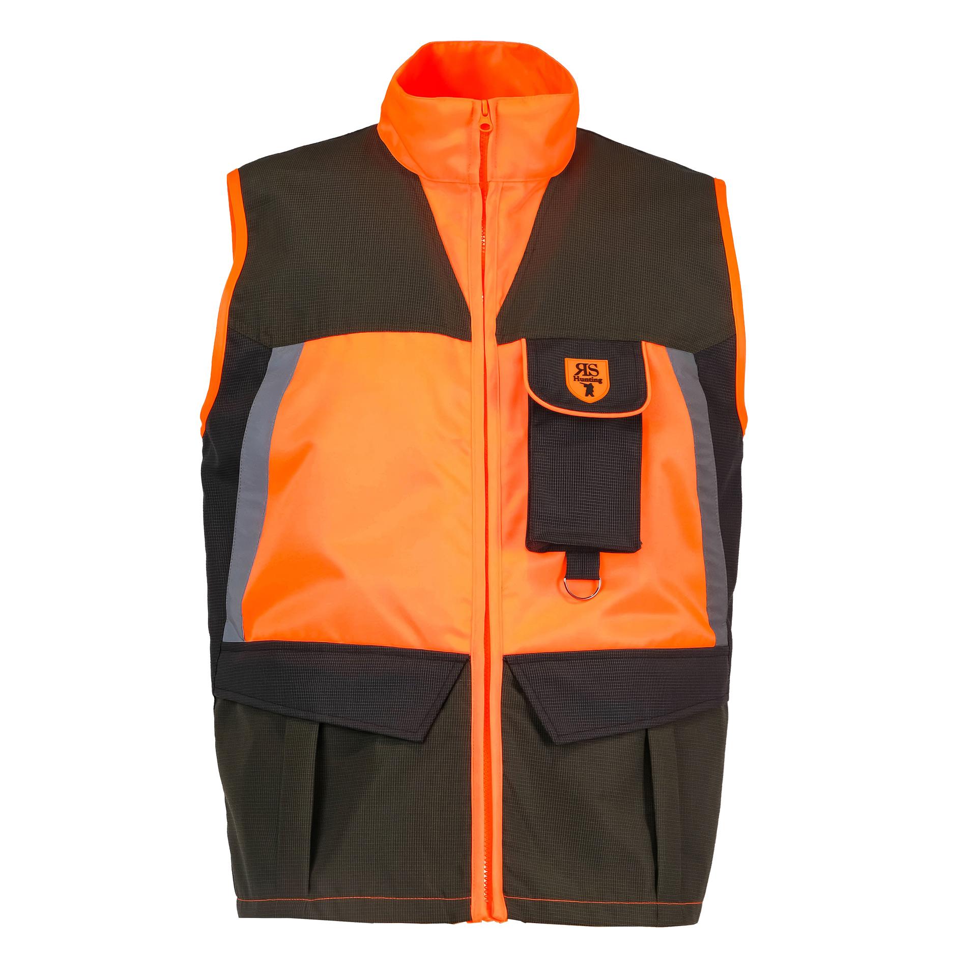 Gilet RS Hunting orange avec bande réfléchissante