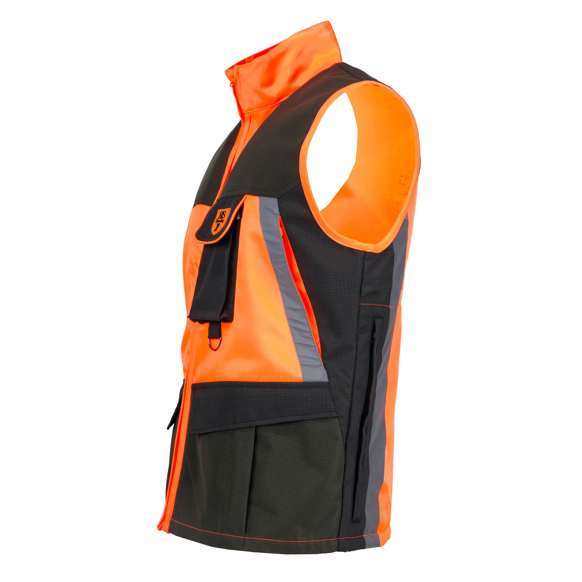 Gilet RS Hunting orange avec bande réfléchissante